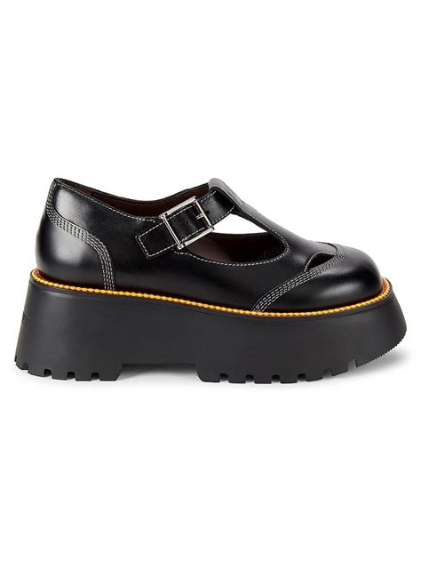 Burberry Leather Platform Mary Janes on SALE .